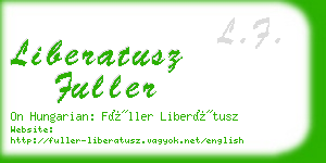 liberatusz fuller business card